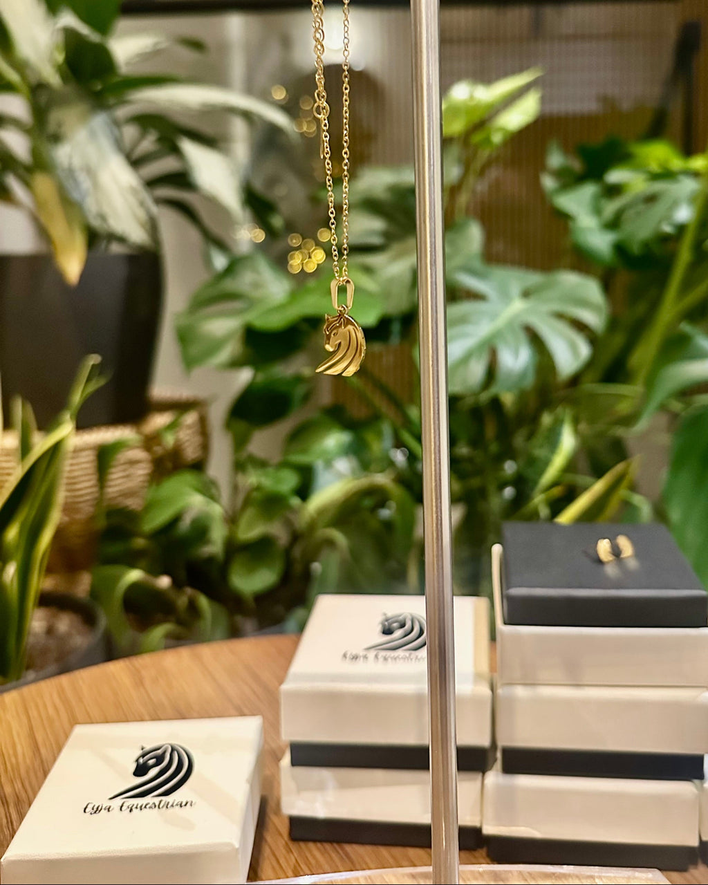 Hálsmen & eyrnalokkar sett Eyja Equestrian