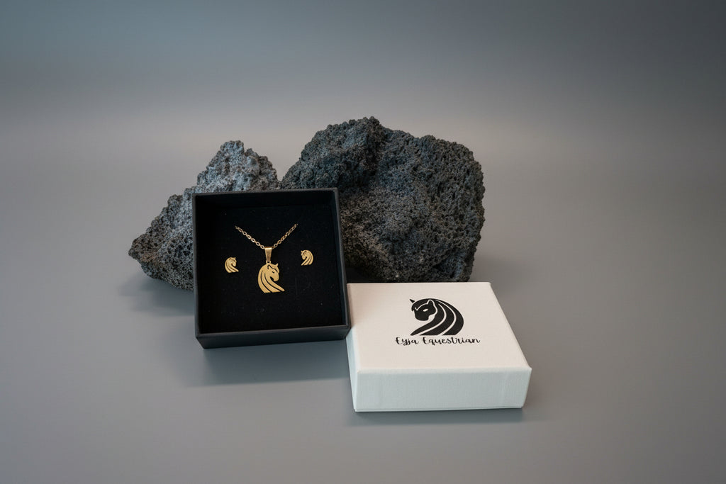 Hálsmen & eyrnalokkar sett Eyja Equestrian