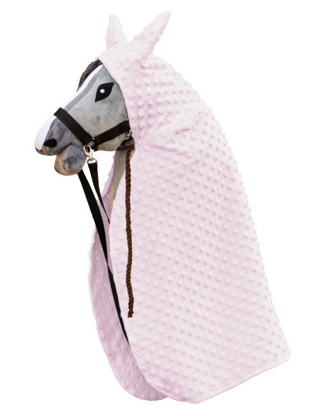 Löng skikkja fyrir Hobby Hesta - ljós bleik