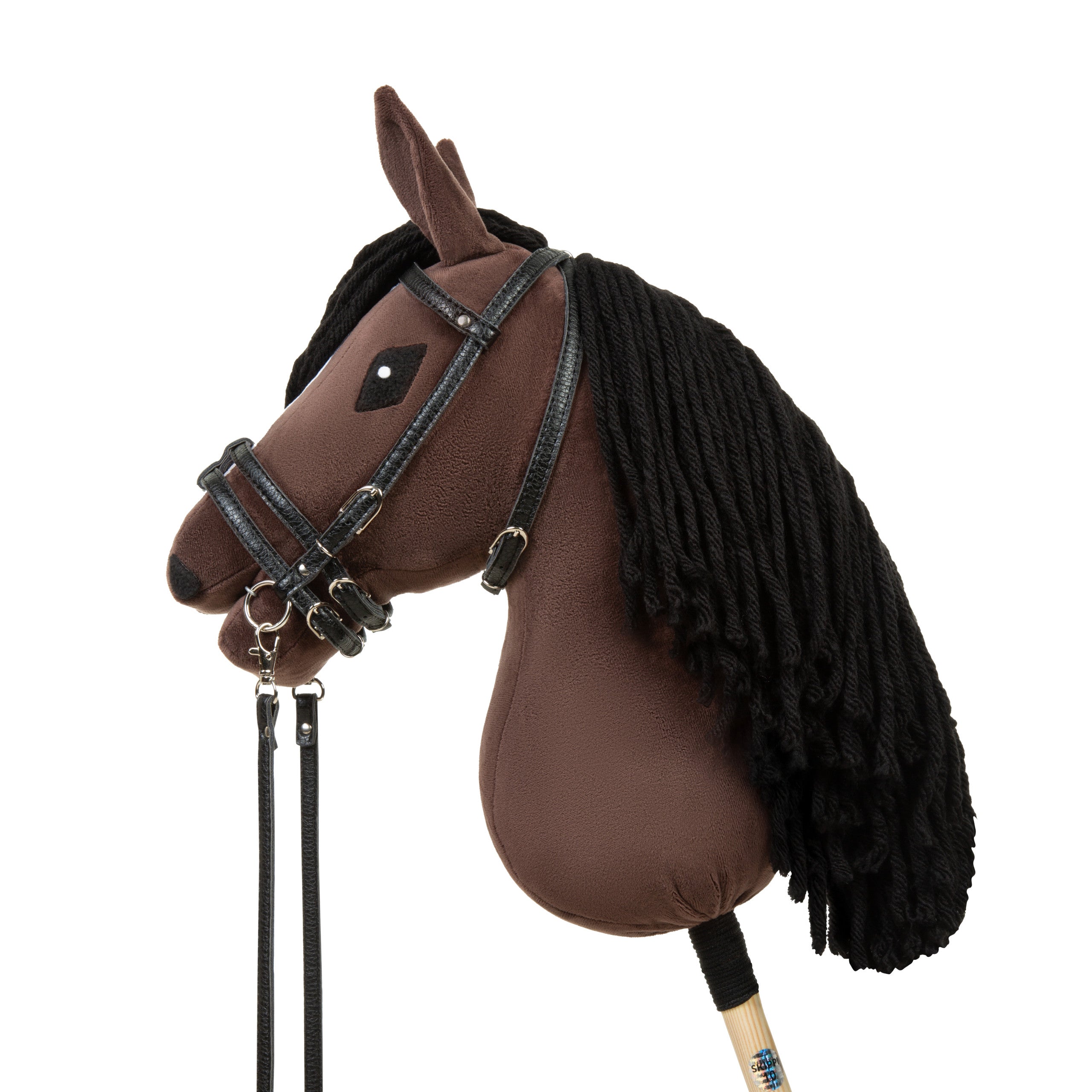 Múll & taumur fyrir Hobby Hesta úr PVC leðri - svart