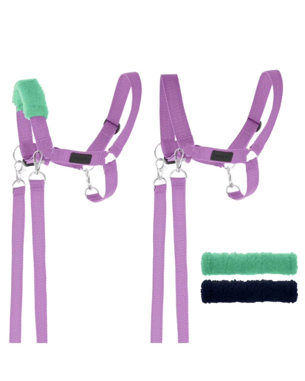 Múll & taumur fyrir Hobby Hesta - fjólublátt með flís