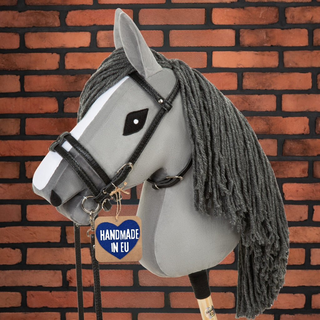Múll & taumur fyrir Hobby Hesta úr PVC leðri - svart