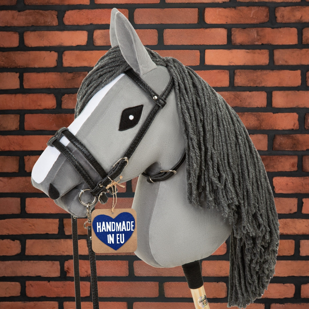 Múll & taumur fyrir Hobby Hesta úr PVC leðri - svart